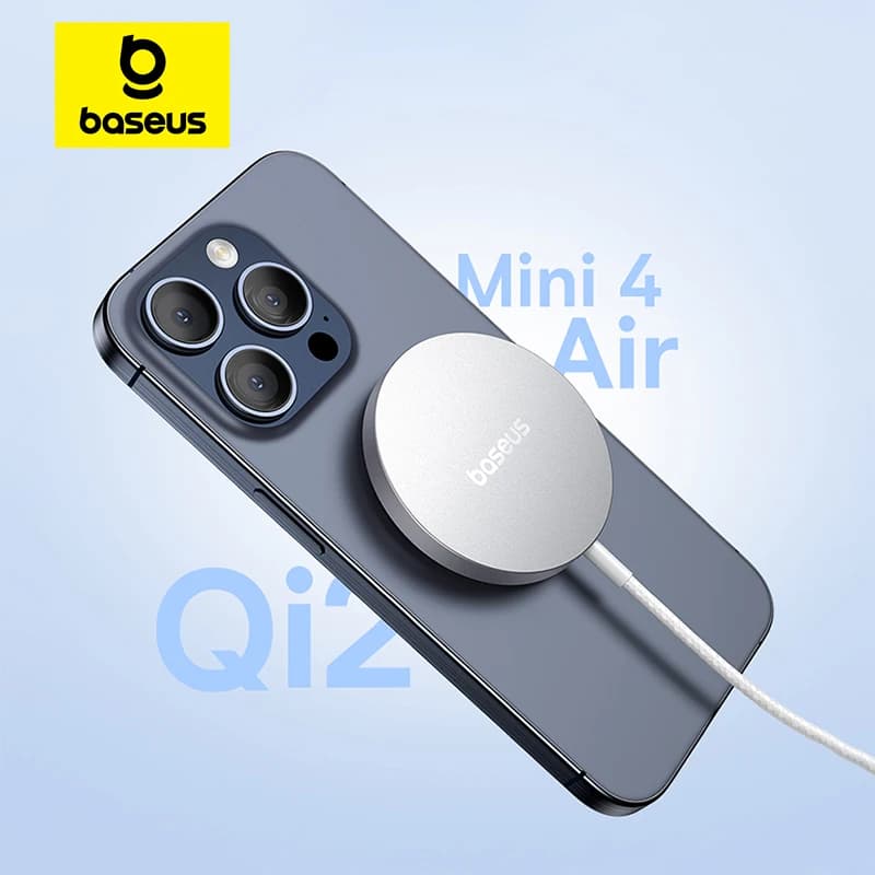 Baseus Qi2 15 W magnetisches kabelloses Ladegerät Mini-Schnelllade-Handy-Ladegerät für iPhone 16 15 14 13 Pro Max