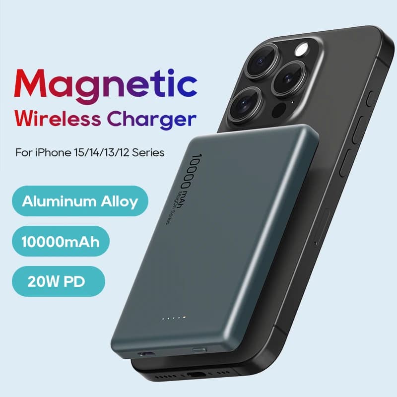 Magnetische Powerbank 10000mAh 20W Kabelloses Telefonladegerät Externe Batterie Schnellladung für iPhone 17 16 Serie PowerBank