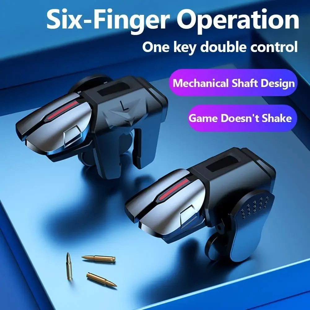 X8 Mobile Game Trigger für Pubg Phone Gaming Controller 6 Finger Trigger Sensitive Shooting Gamepad l1 r1 Ziel tasten Gaming-Griff