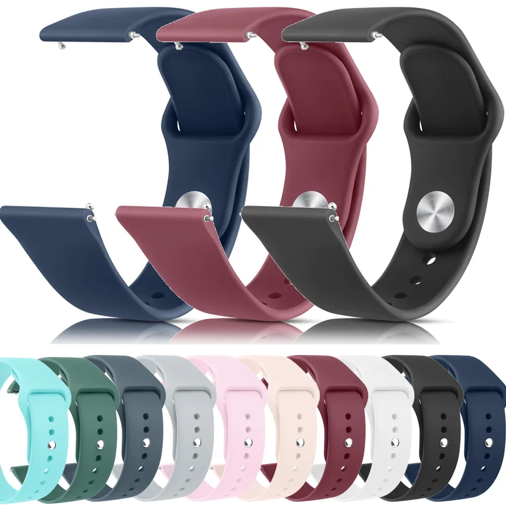 Silikon Uhr Band Quick Release 20mm 22mm Strap Universelle Ersatz Sport Armband Smartwatch Zubehör Handgelenk Armband