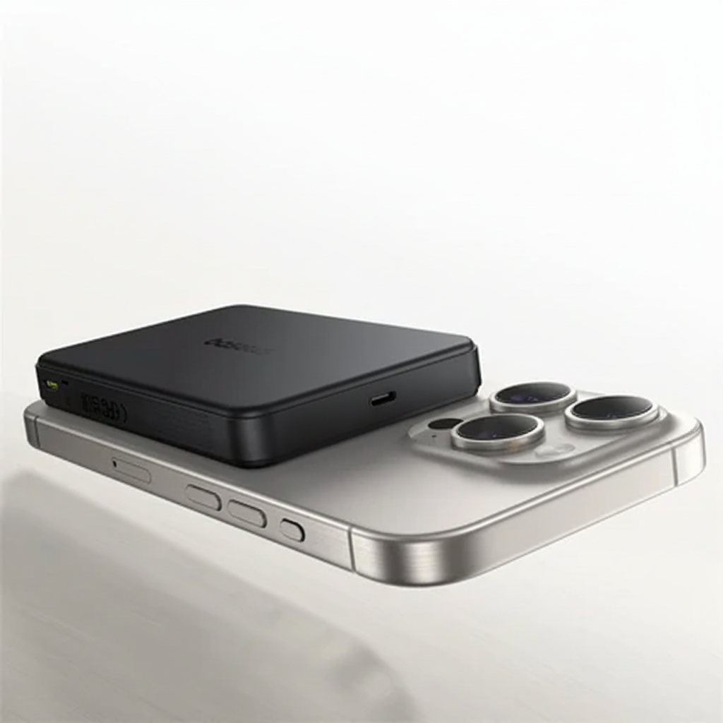 Magnetische Powerbank mit kabellosem Laden – kompakte Zusatzbatterie für iPhone (MagSafe-kompatibel)