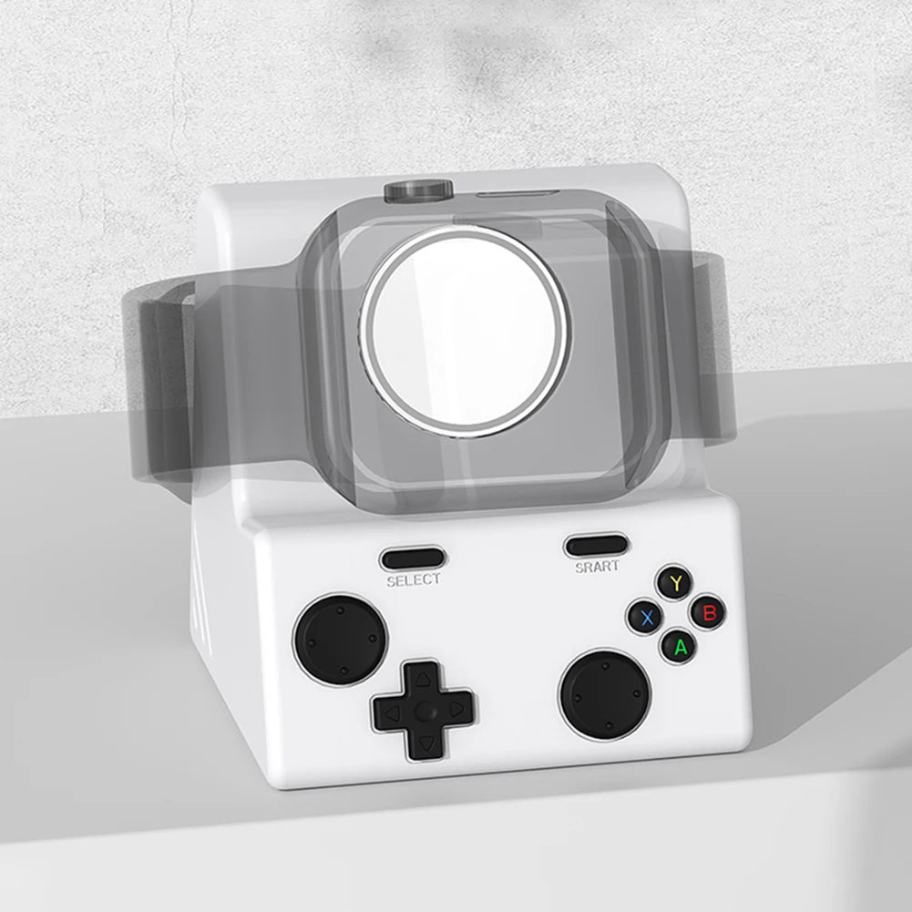 Apple Watch Ladestation im Gaming-Design – Magnetische Dockingstation mit Uhr, Kompakt & Stabil