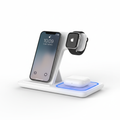 3-in-1 Kabellose Ladestation (15W) für iPhone + Apple Watch + AirPods – Faltbarer Stand mit Nachtlicht